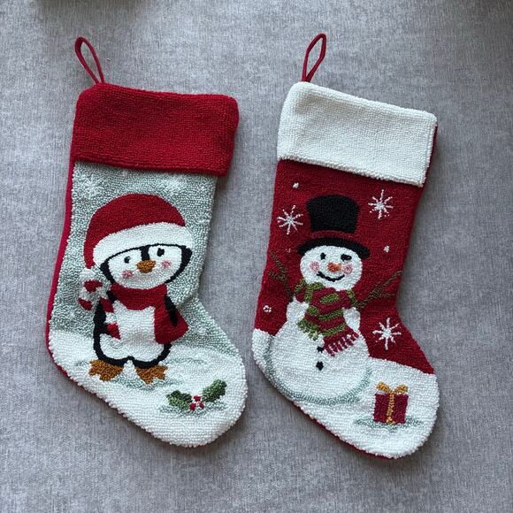 Pottery Barn Other - 2x Ornate Embroidered Christmas Stockings Set